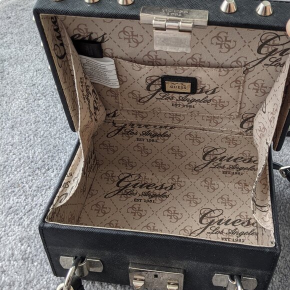 Guess Studded Black Box Bag - Picture 3 of 8